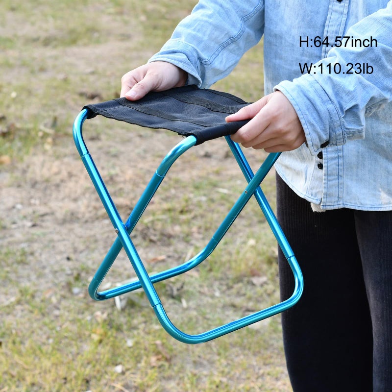 LYHLYA Portable Mini Folding Stool  Small Camping Stool Mortable Stool Can Hold Up to 150 Lbs - Image 3